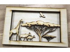 African Tunnel Book Laser Cut DXF File