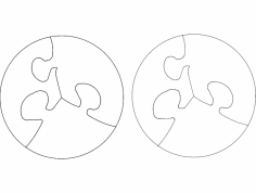 Puzzle kreisförmige dxf-Datei