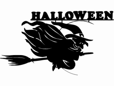 800px-halloween-bruja Svg archivo dxf