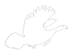 Oiseau en cours d'exécution silhouette fichier dxf