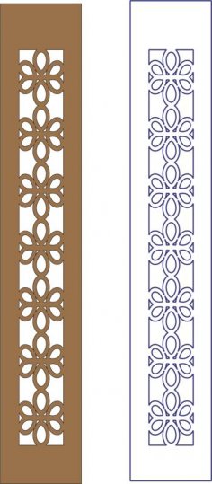 Flower decorative frame pattern dxf File