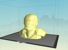 Iron Man Bust (Repaired, Flattened) 3D Printer Model