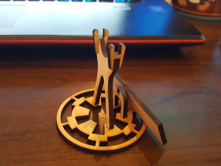 Laser Cut TIE Fighter With Stand Free Vector