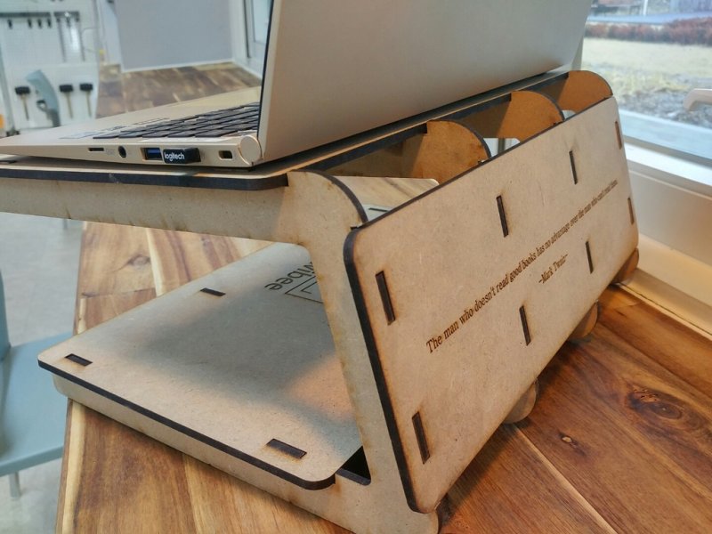 Laser Cut Cantilever Laptop Stand SVG File