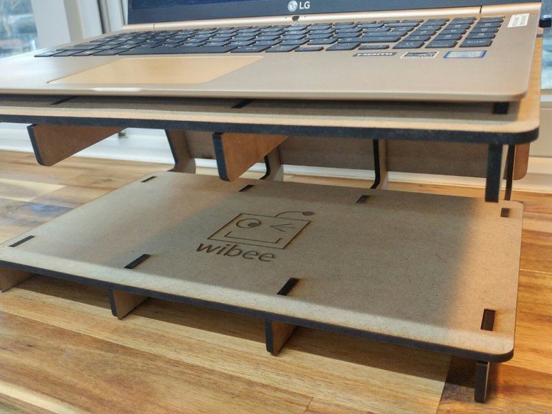 Laser Cut Cantilever Laptop Stand SVG File