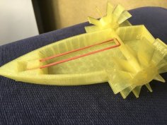 Rubber Band Powered Boat 3D Printer Model