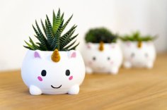 Unicorn Flower Pot 3D Printer Model