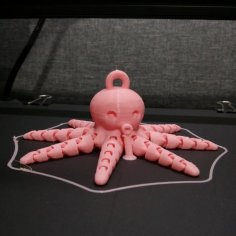 Cute Mini Octopus With Ring (remix) 3D Printer Model