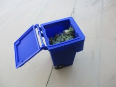 120l Garbage Container (Belgium) 1/10 Scale 3D Printer Model