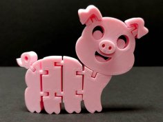 Flexi Articulated Pig 3D Printer Model