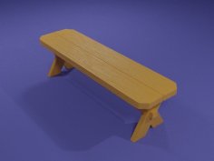 Wooden Bench 3D Printer Model