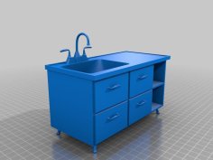 Dollhouse Bath 3D Printer Model