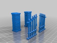 Stone Wall Gate 3D Printer Model