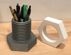 Bolt And Nut As Pen Cup 3D Printer Model