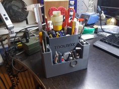 Pen Tool Box Stand For Desk 3D Printer Model