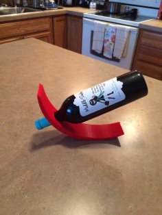 Curved Balancing Wine Holder 3D Printer Model