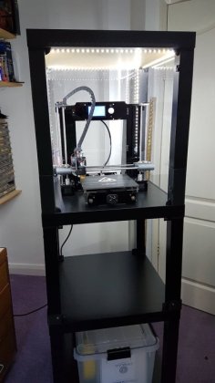 IKEA Lack Enclosure With Power To Removable Cover 3D Printer Model