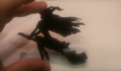 Sexy Witch Silhouette 3D Printer Model