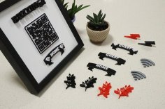 Custom 3D Printable WiFi Password Picture Frame 3D Printer Model