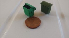 H0 Garbage Dumpster 1/87 Scale 3D Printer Model