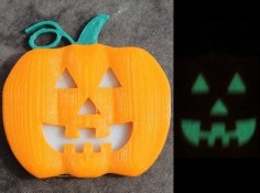 Glowing Pumpkin Pendant/Pin 3D Printer Model