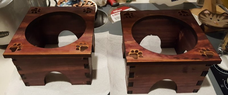 Laser Cut Dog Bowl Stand