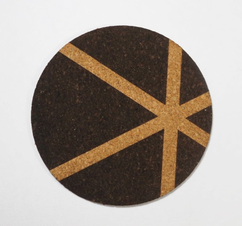 Laser Cut Coasters Made of Cork Sheet