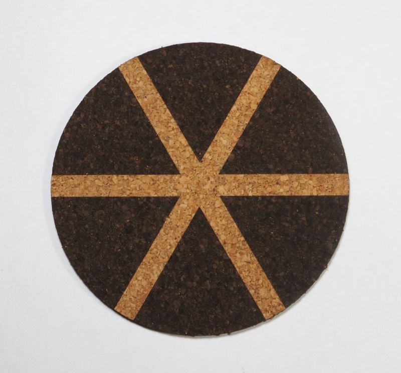 Laser Cut Coasters Made of Cork Sheet