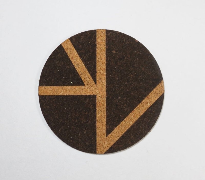 Laser Cut Coasters Made of Cork Sheet