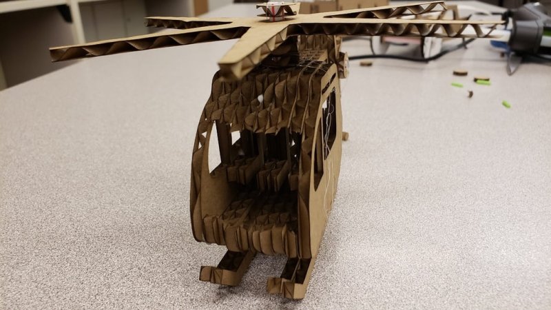 Laser Cut Glowforge Cardboard Copter