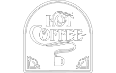 ملف القهوة الساخنة dxf