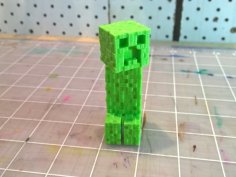 Textured Minecraft Creeper With Moveable Head 3D Printer Model