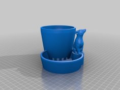 Reservoir Pot With A Bear 3D Printer Model