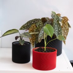 WAVY Vase Mode Flowerpot Planter 3D Printer Model