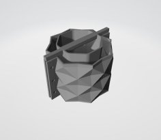 Geometric Concrete Pot Mold 3D Printer Model