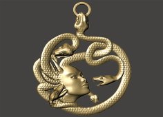 Greek Goddess-Medusa-keychain 3D Printer Model