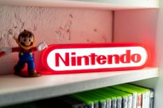 Nintendo Logo LED Sign 3D Printer Model