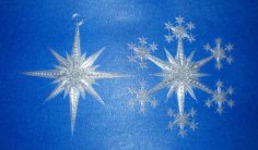 Star And Snowflake Star Ornament 3D Printer Model