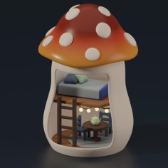 Mushroom House 3D Printer Model