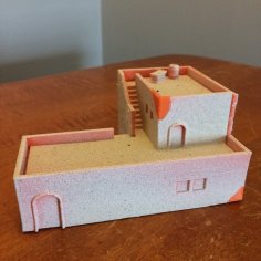 15mm Scale Large Desert House 3D Printer Model