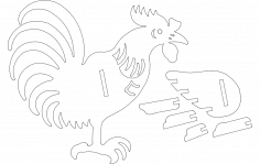 Rooster 3d dxf File
