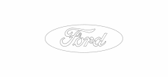 Archivo dxf de alambre de logotipo de Ford