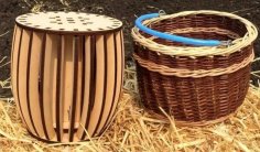 Molde de cesta cortado con láser