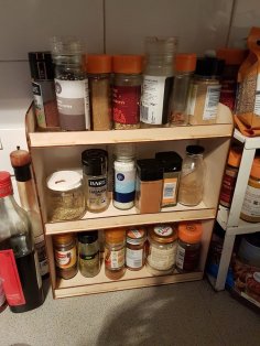 Laser Cut Spice Rack 3mm Plywood DXF File
