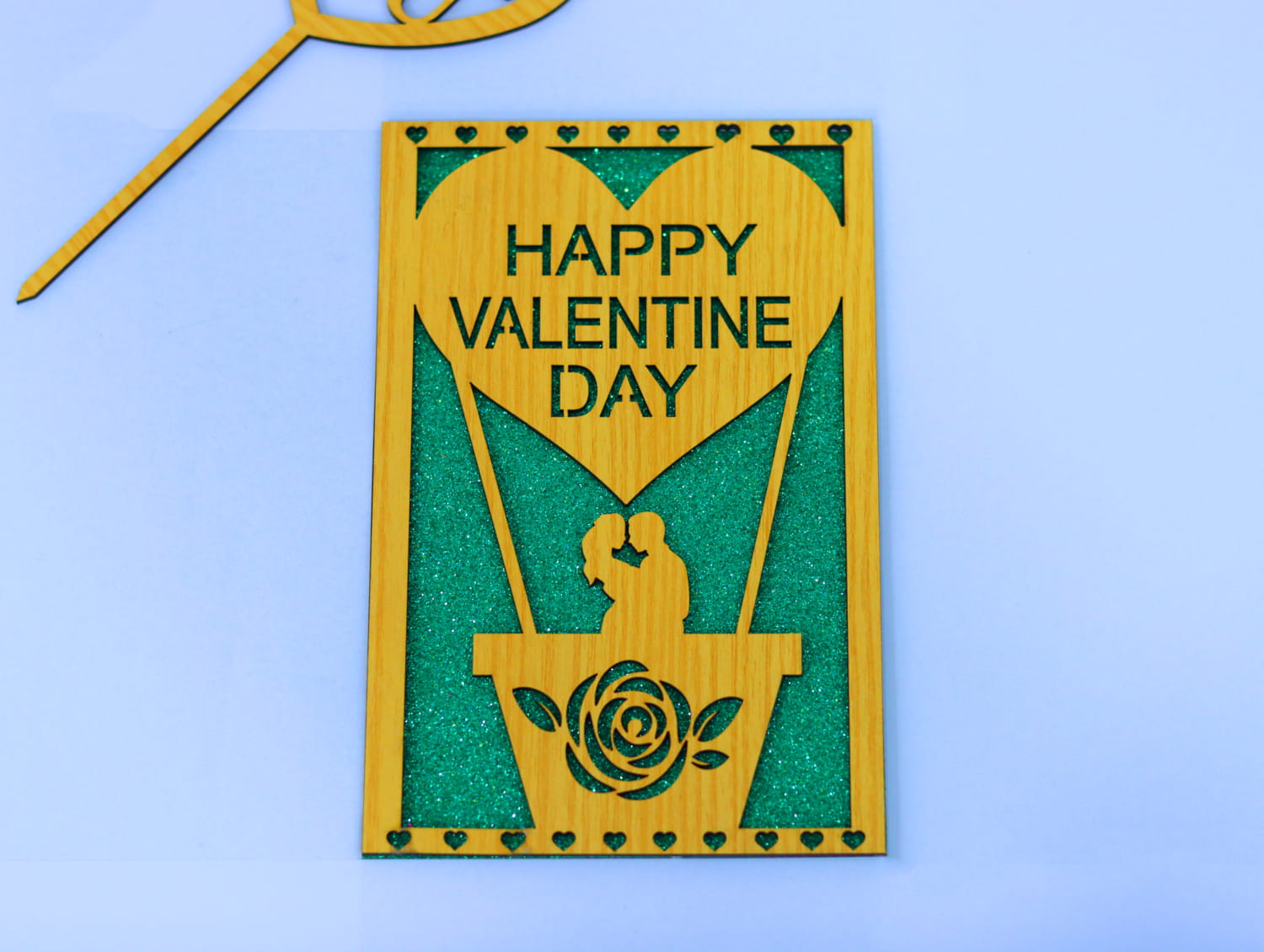 Laser Cut Valentines Day Card Free Vector