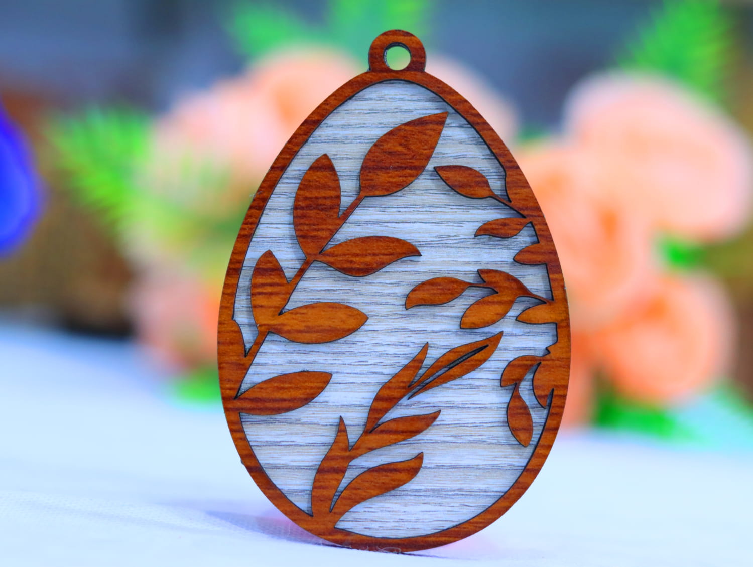 Laser Cut Easter Egg Ornament Free Vector