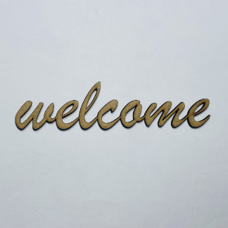 Laser Cut Wooden Welcome Cutout Wood Welcome Shape Free Vector