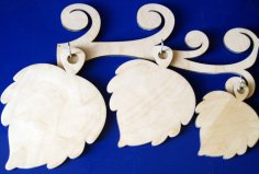 Laser Cut Leaf Shape Chopping Boards Plywood Free Vector