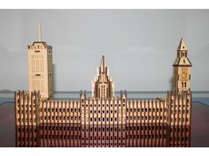 Laserowo wycinany model Big Bena Puzzle płaski