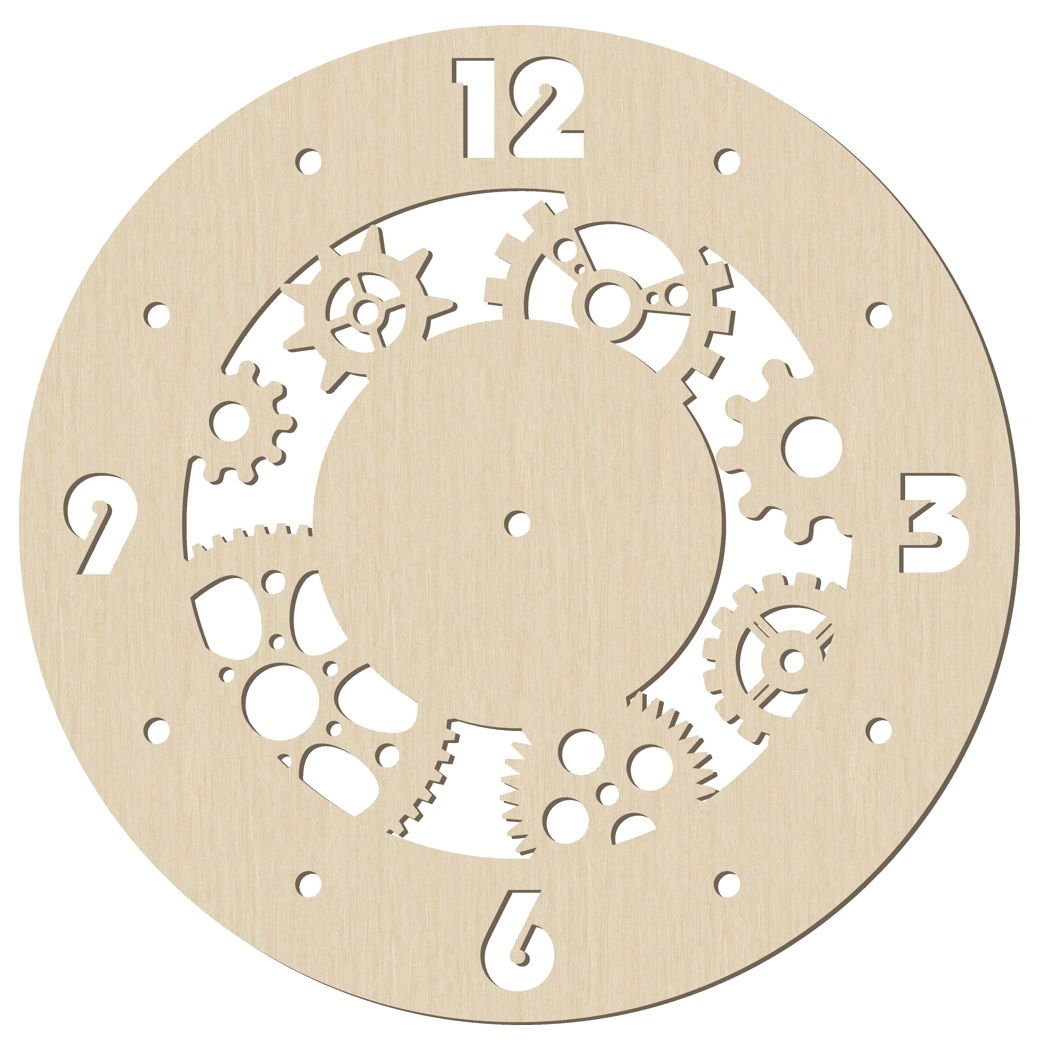 Настенные часы в стиле стимпанк с лазерной резкой Gear Clock Wall Decor